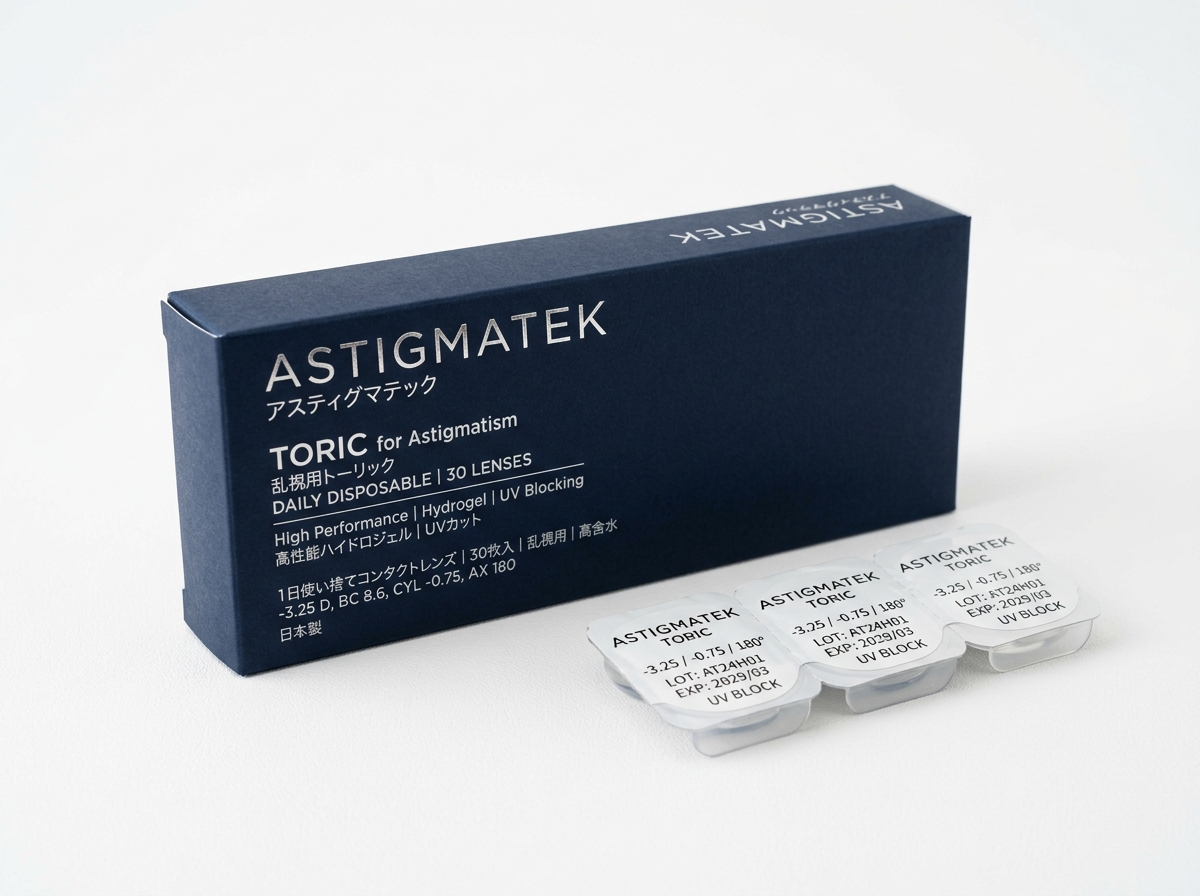Caja de lentillas de hidrogel tóricas para astigmatismo SilicoMoist Toric